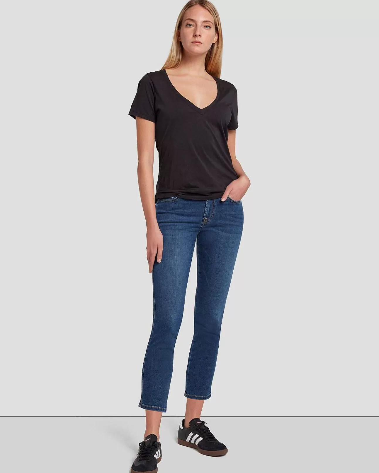 7 For All Mankind B(Air) Kimmie Ist Gerade Geschnitten Herzogin Cheap