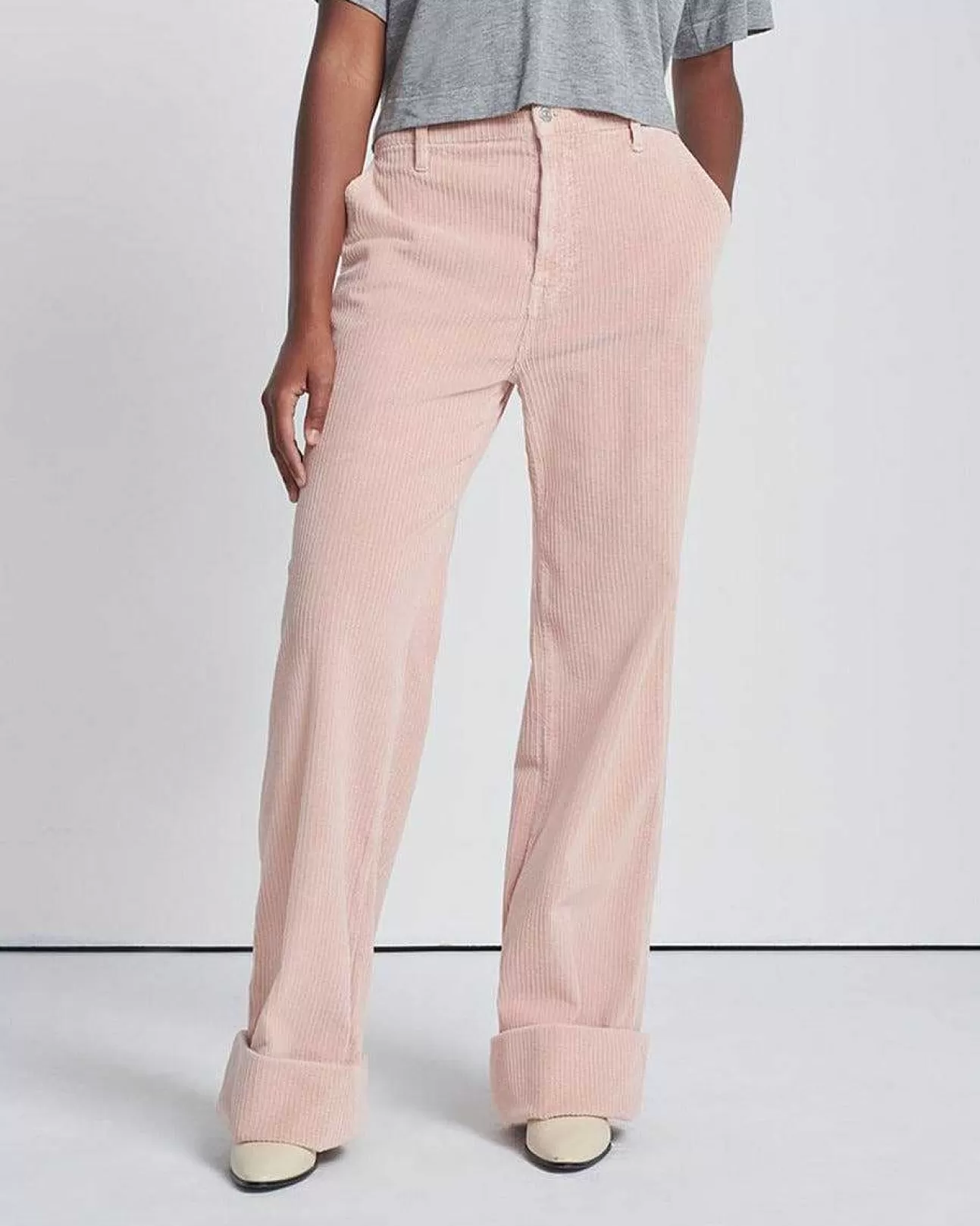 7 For All Mankind Cord-Easy-Hose In Cameo Rose Outlet