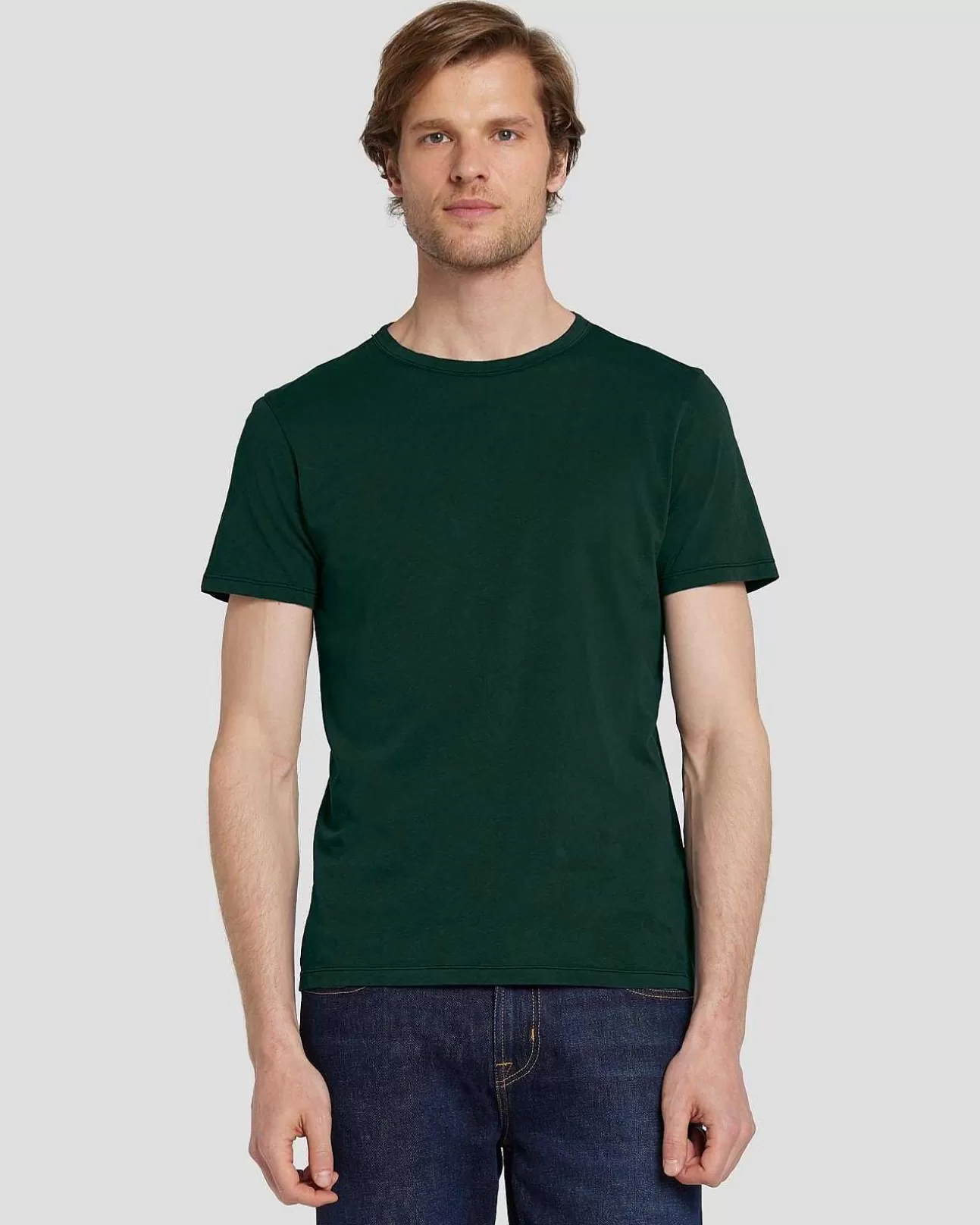 7 For All Mankind Federleichtes T-Shirt Jagergrun Best Sale