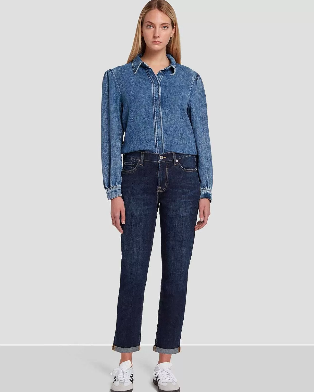 7 For All Mankind Gebrochener Twill Josefina In Calix Outlet