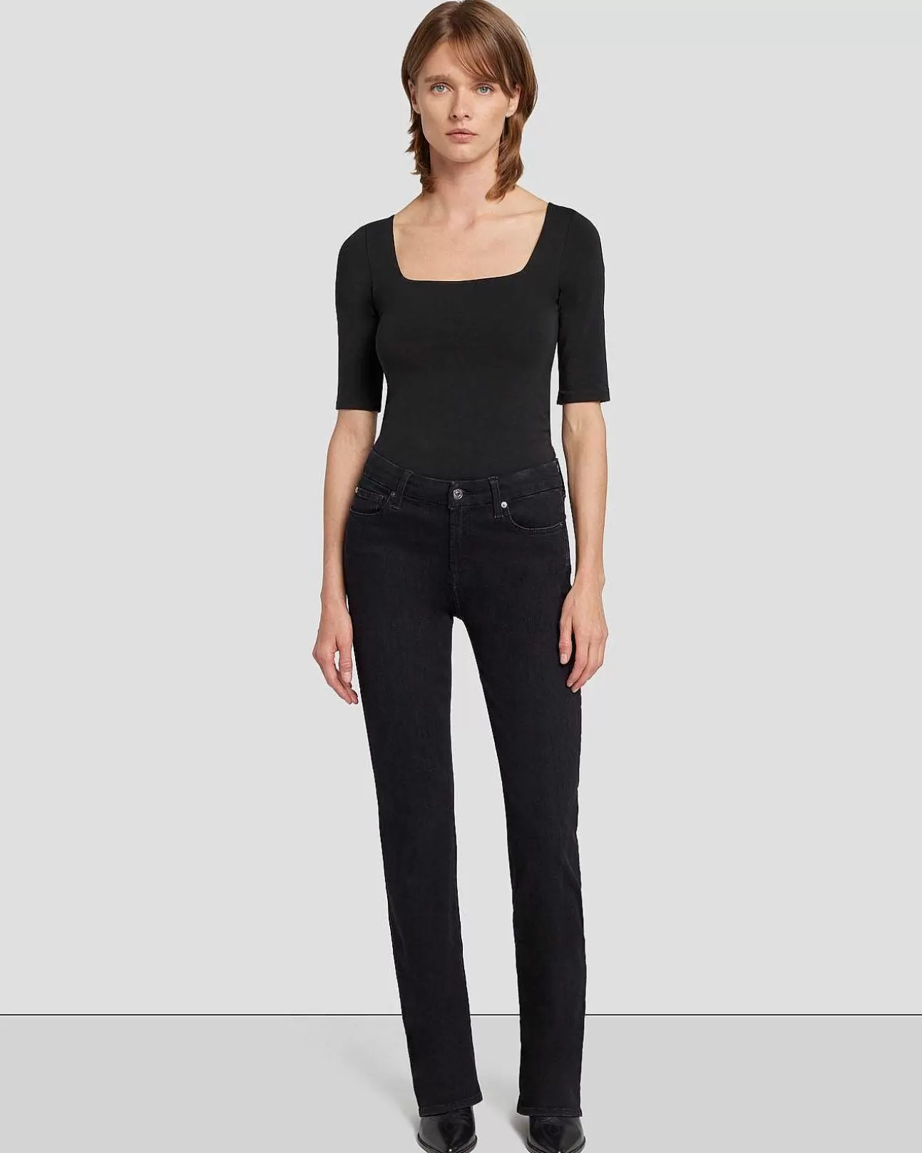 7 For All Mankind Kimmie Bootcut In Schwarze Rose Cheap