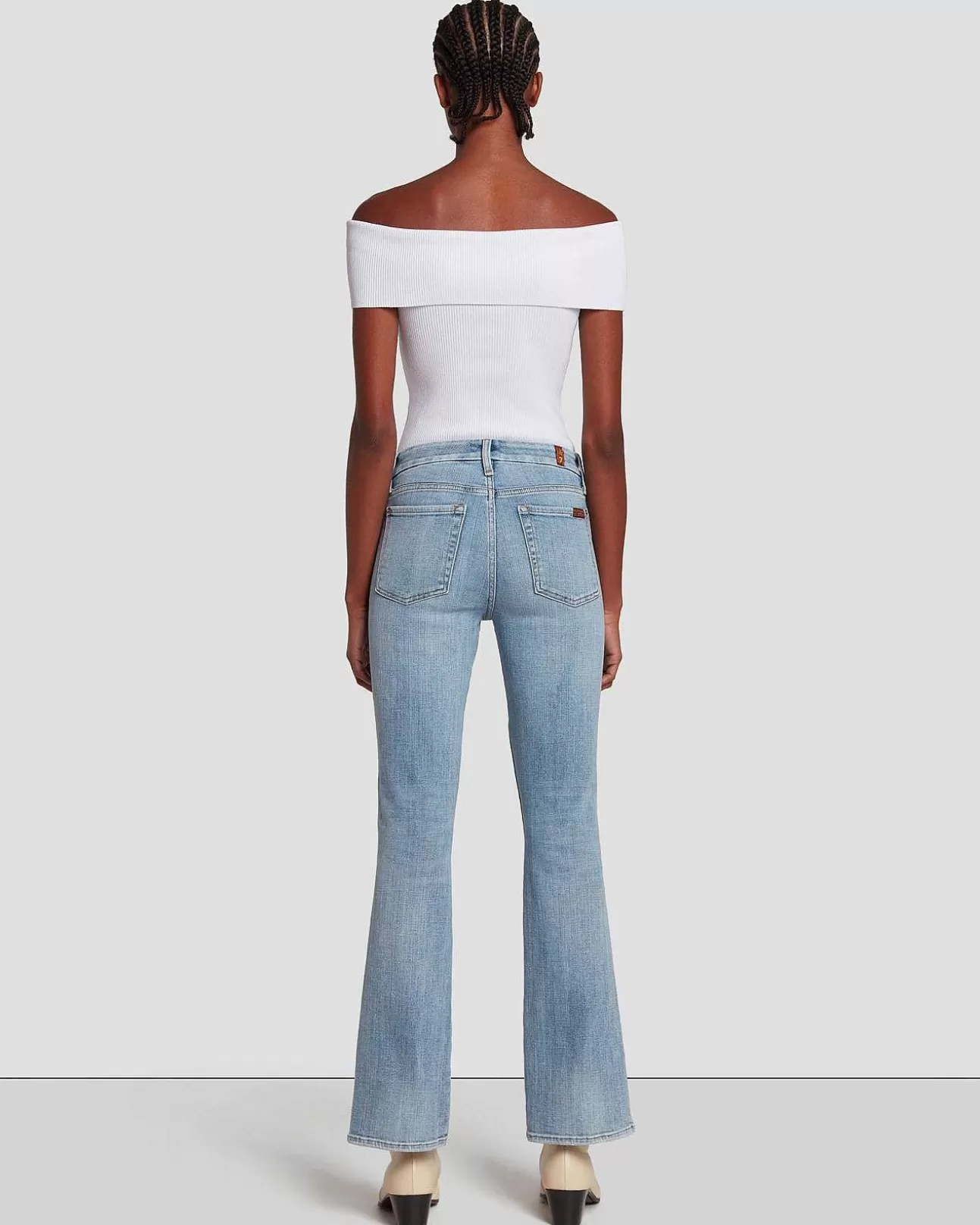 7 For All Mankind Kimmie Straight In Aus Gebrochenem Twill De Ville Online