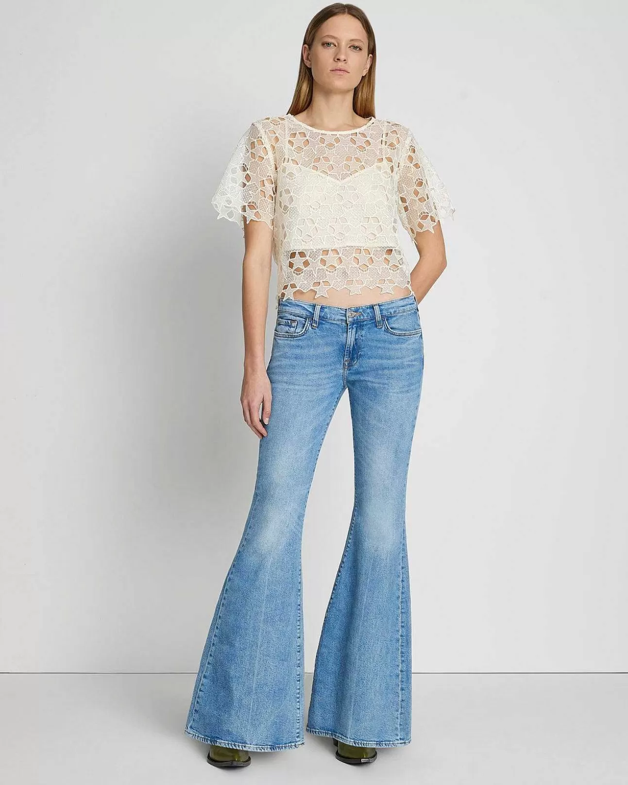 7 For All Mankind Low-Rise-Flare-In Kammerherr Cheap