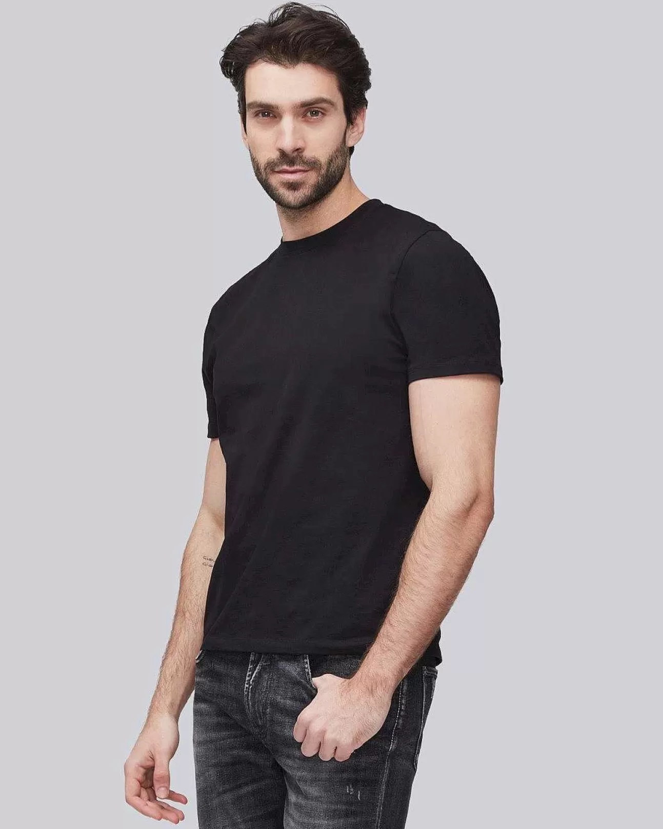 7 For All Mankind Luxurioses Performance-T-Shirt Schwarz Discount