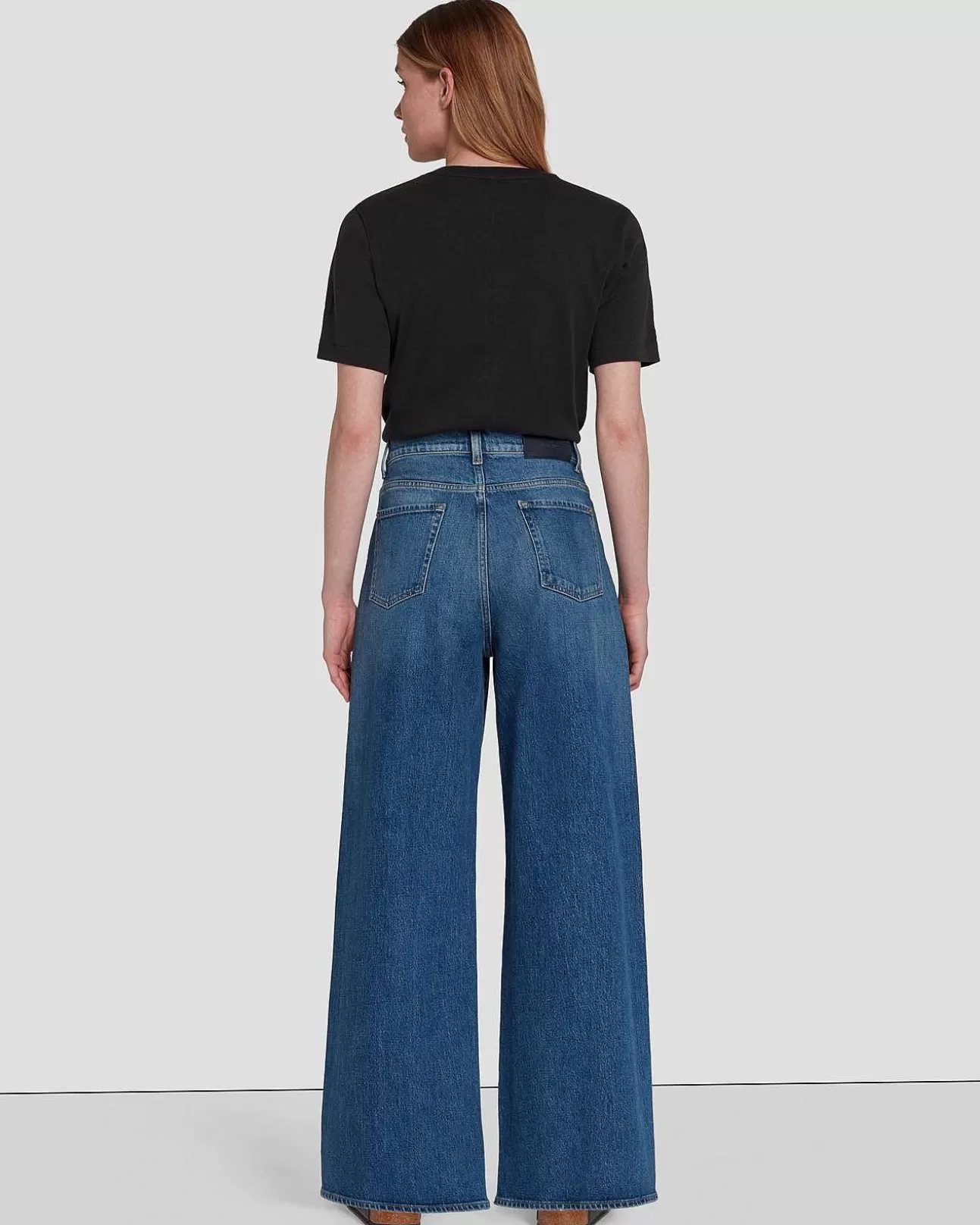 7 For All Mankind Mankind Zoey Super Wide Leg In Forscher Clearance