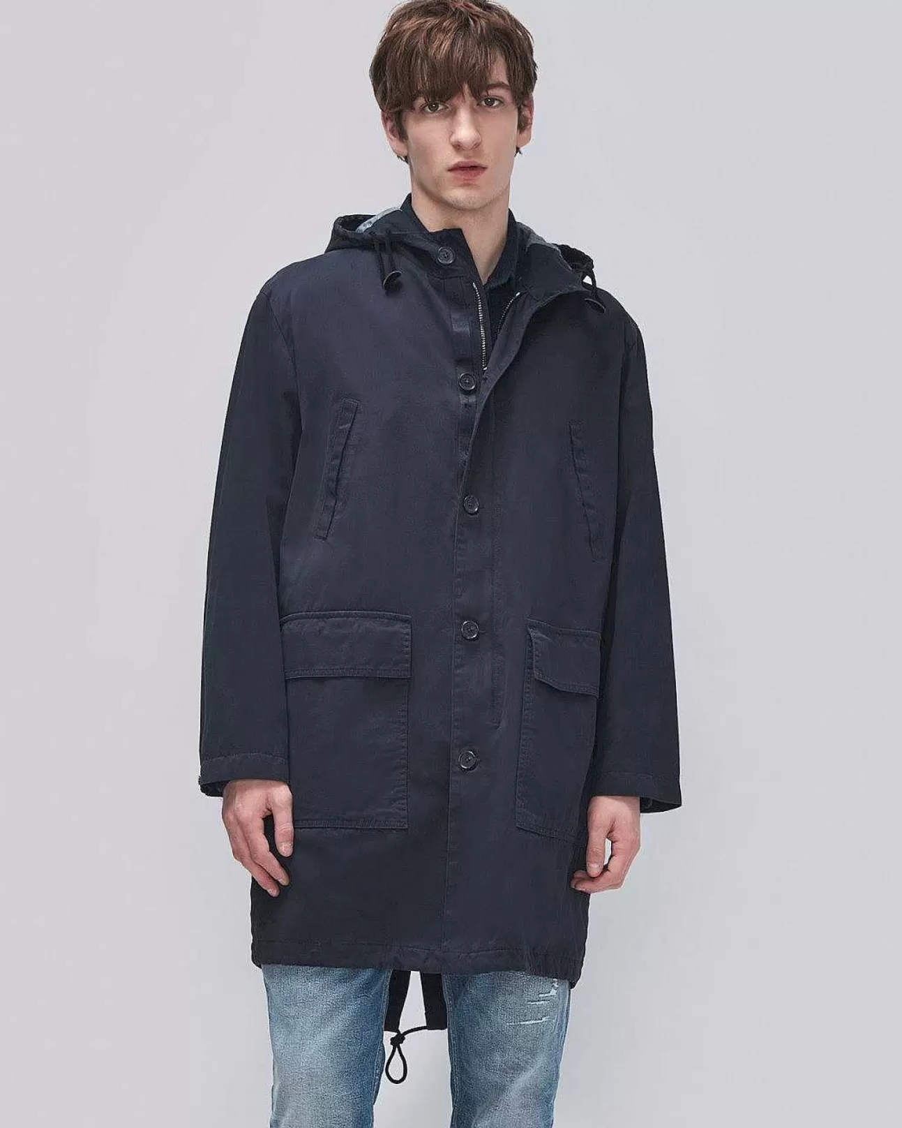 7 For All Mankind Parka In Marine Sale