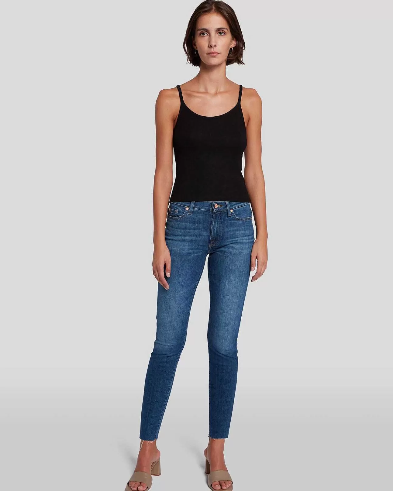 7 For All Mankind Slim Illusion High Waist Skinny In Highline Best