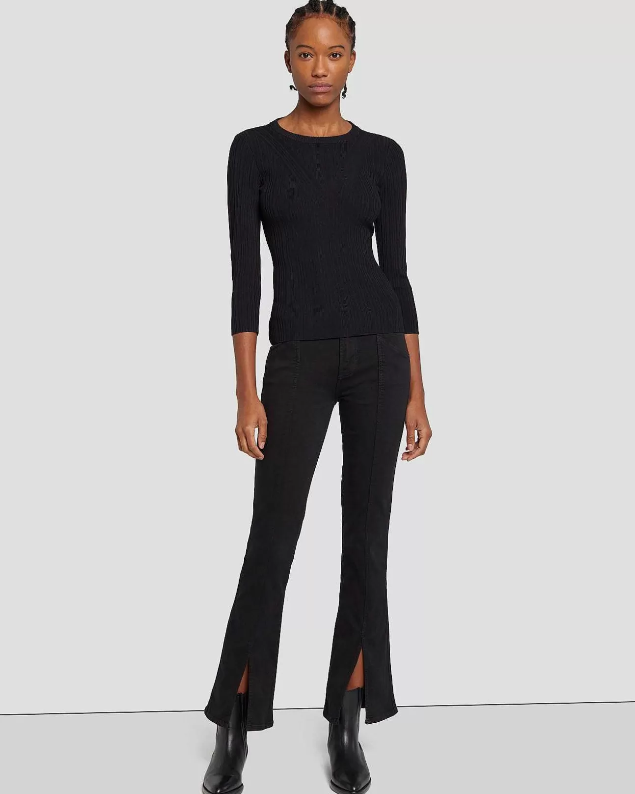 7 For All Mankind Slim Illusion Kimmie Straight In Schwarz Store