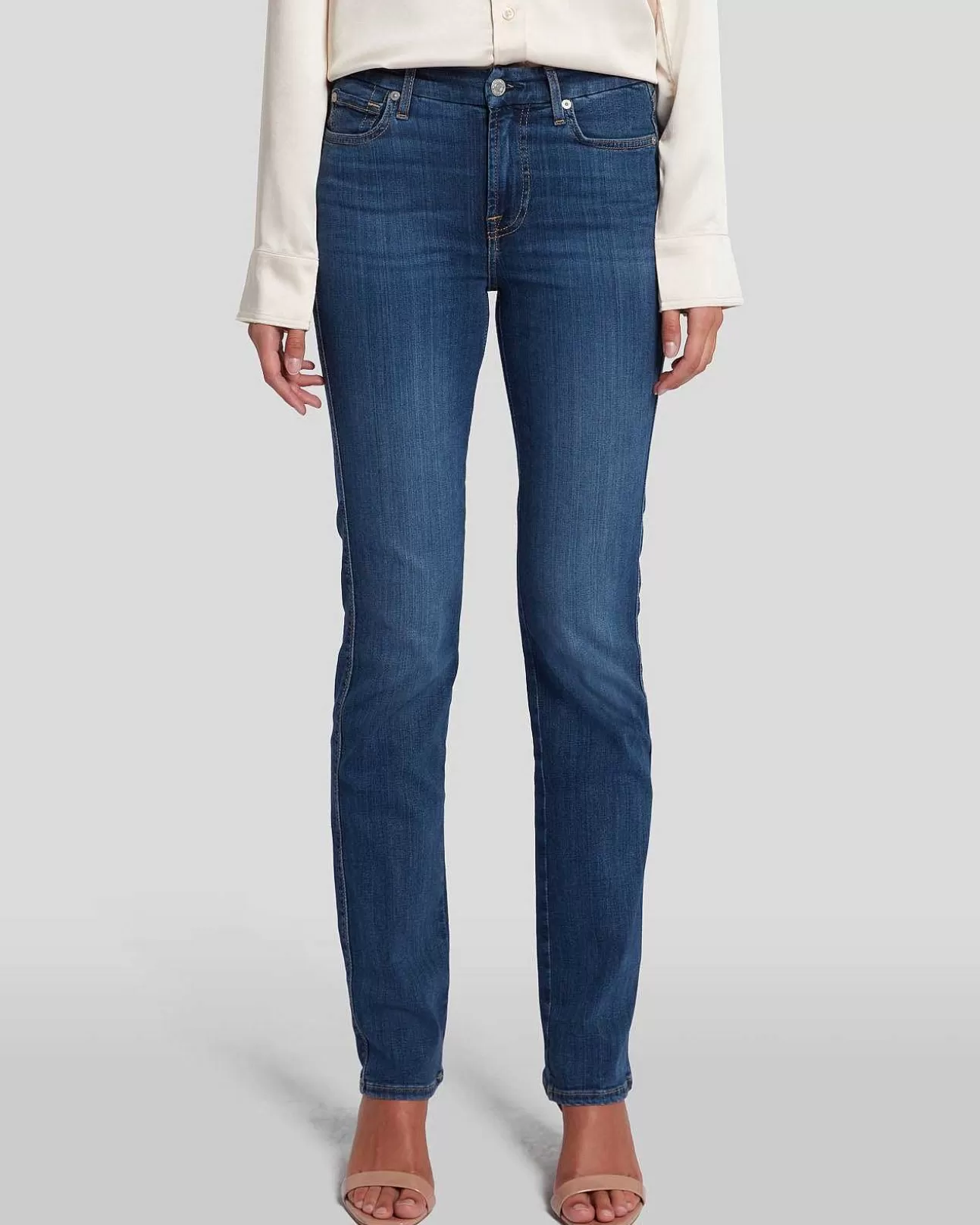 7 For All Mankind Slim Illusion Kimmie Straight In Luxe Love Story Silovstry Outlet