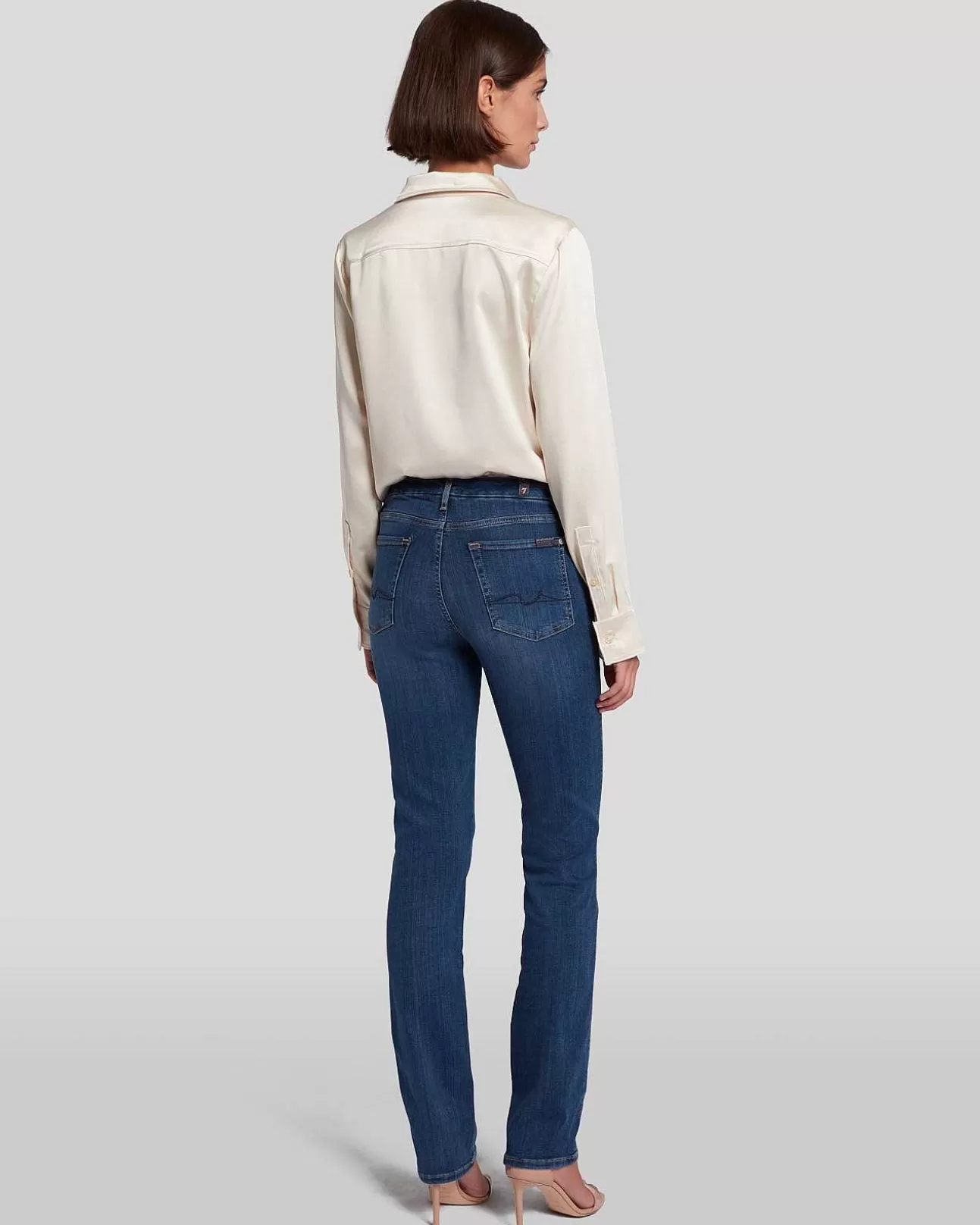 7 For All Mankind Slim Illusion Kimmie Straight In Luxe Love Story Silovstry Outlet