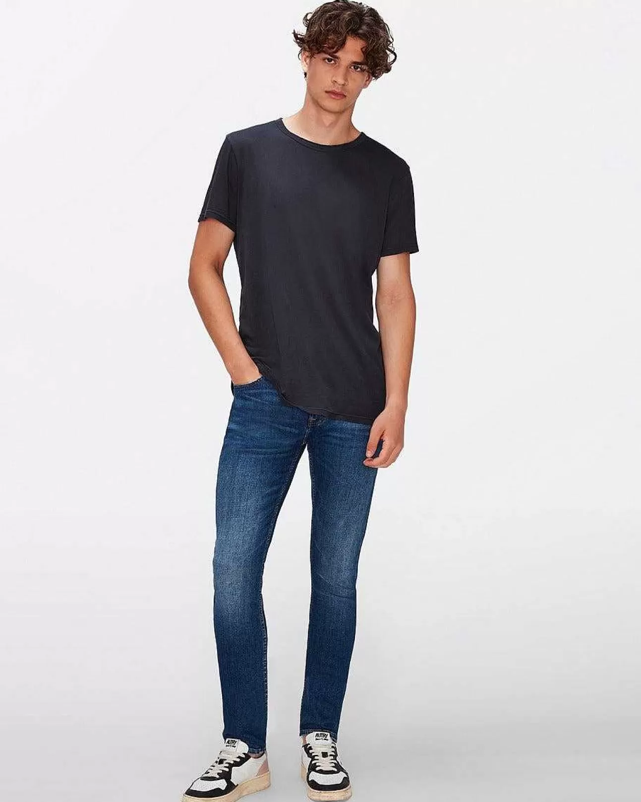 7 For All Mankind T-Shirt Aus Federleichter Baumwolle Schwarz Sale